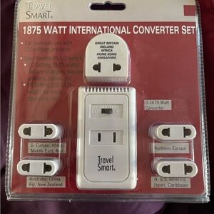 Travel Smart International Converter Set 1875 Watt 6 pc Set For overseas travel